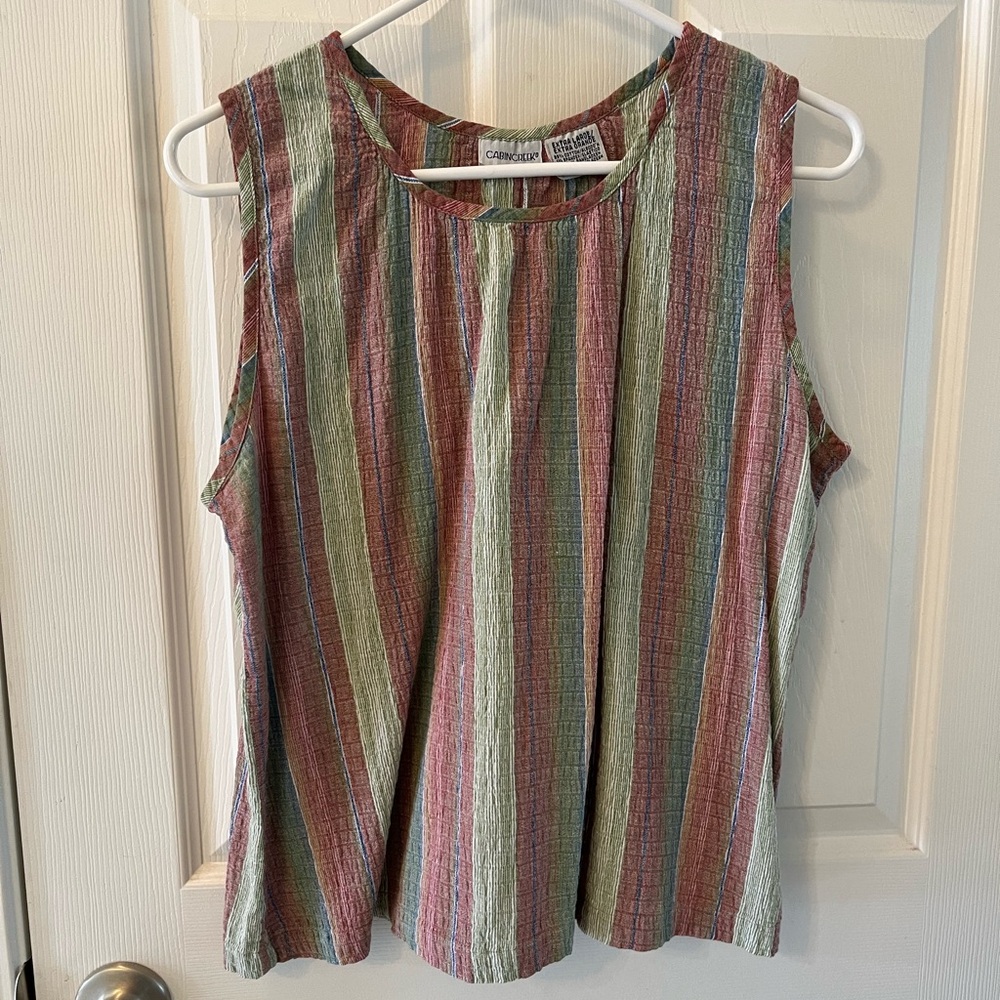 Cabin Creek Women’s XL Women’s Multi-Colored Striped Top